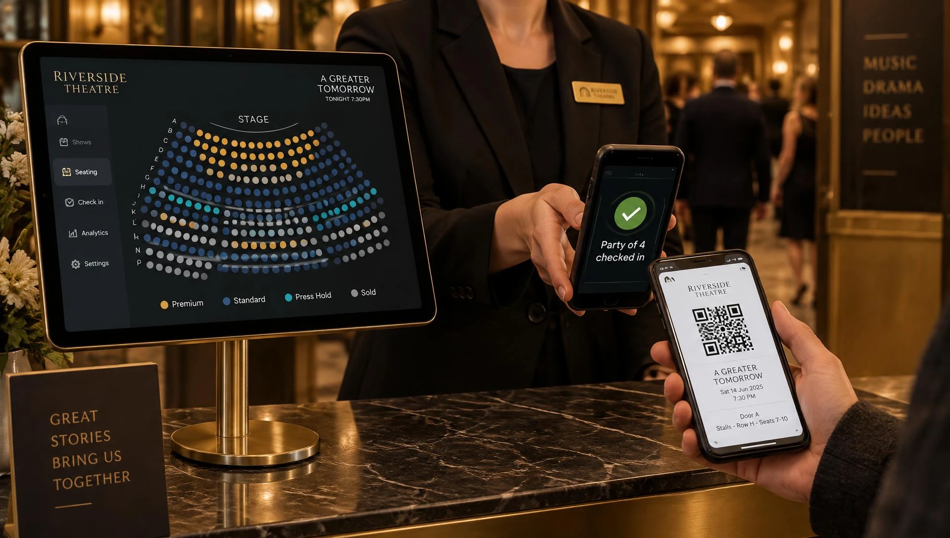 TheatreOps seating and ticket scanner showcase
