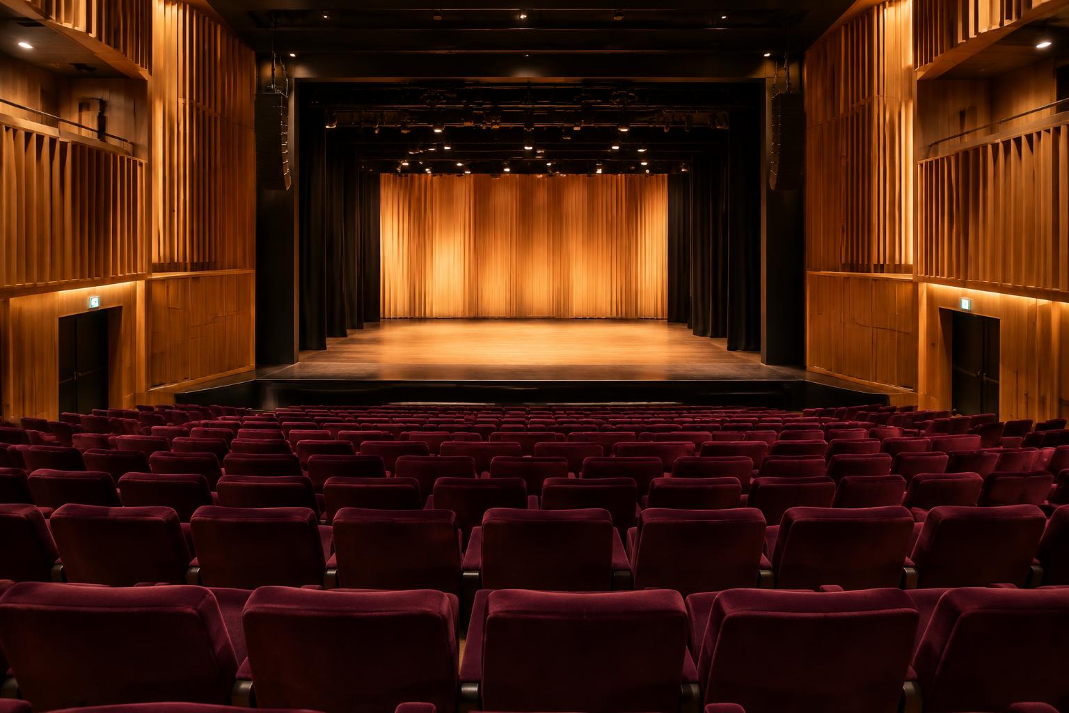 Concept illustration — intimate theatre auditorium